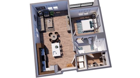 1 bed 1 bath UNIT A1 at The Virginia, Seguin Texas